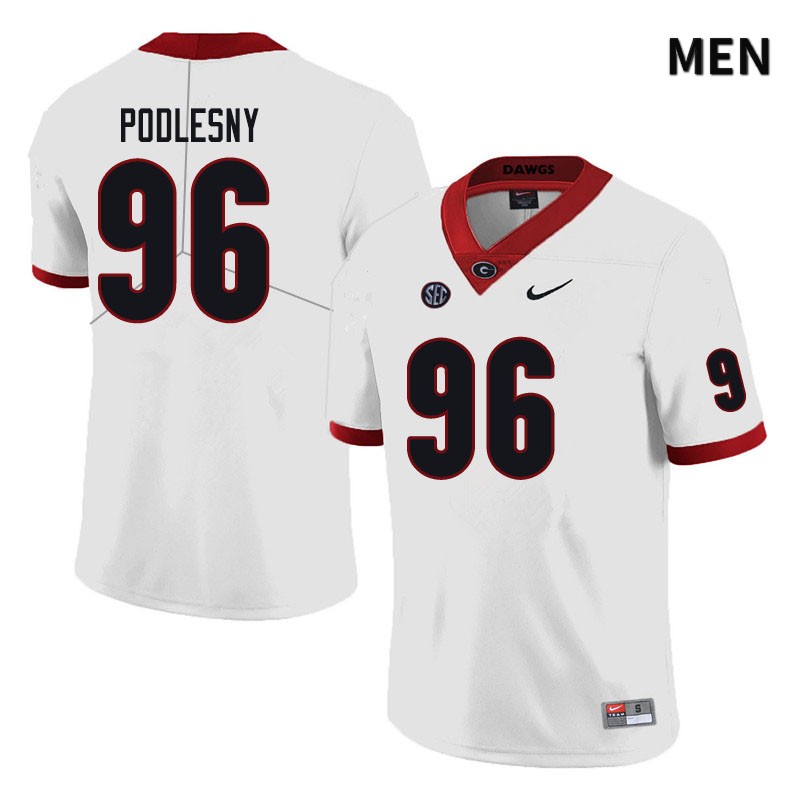 Georgia Bulldogs Men's Jack Podlesny #96 Black Stitched College UGA Football Jersey 23IT011DH